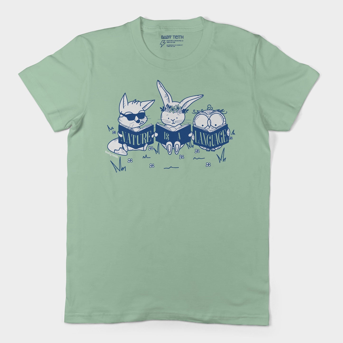 Nature Is A Language Unisex Crewneck for Adults - Baby Teith