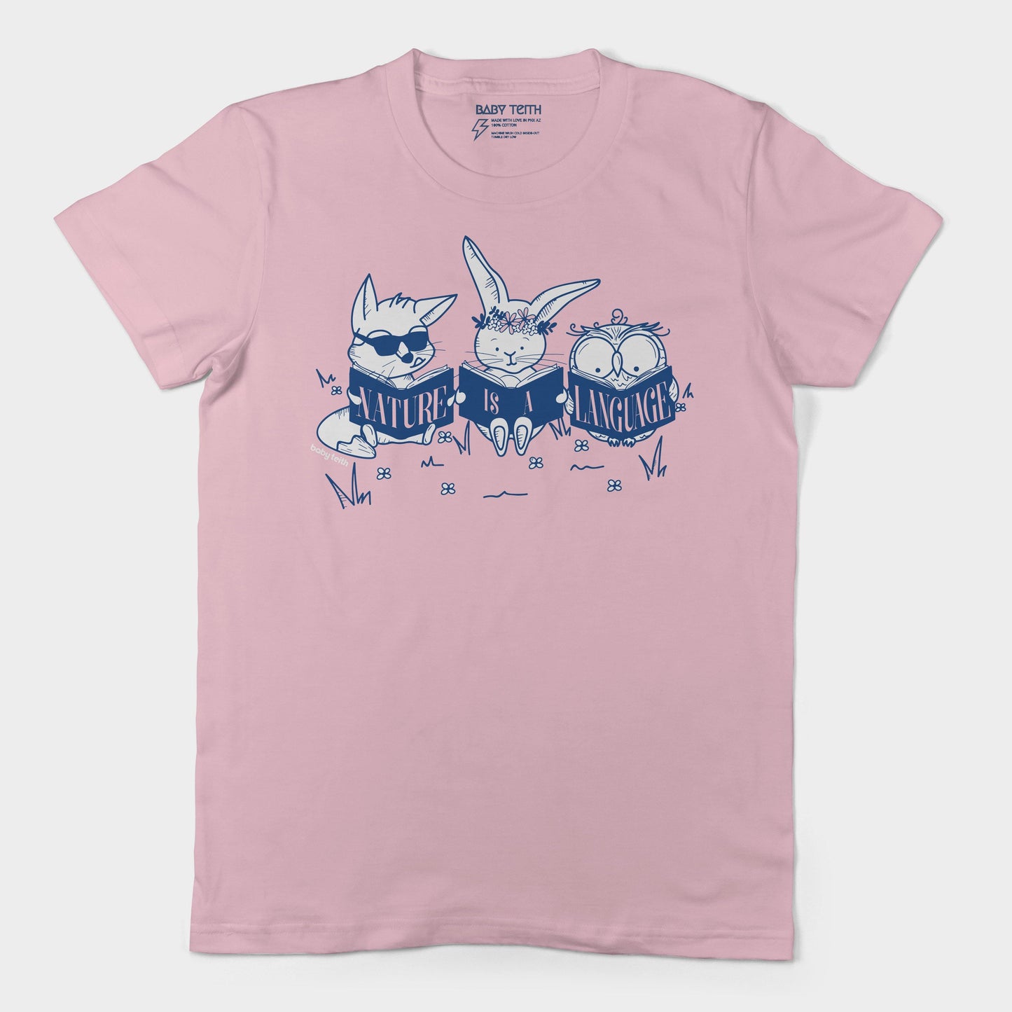 Nature Is A Language Unisex Crewneck for Adults - Baby Teith