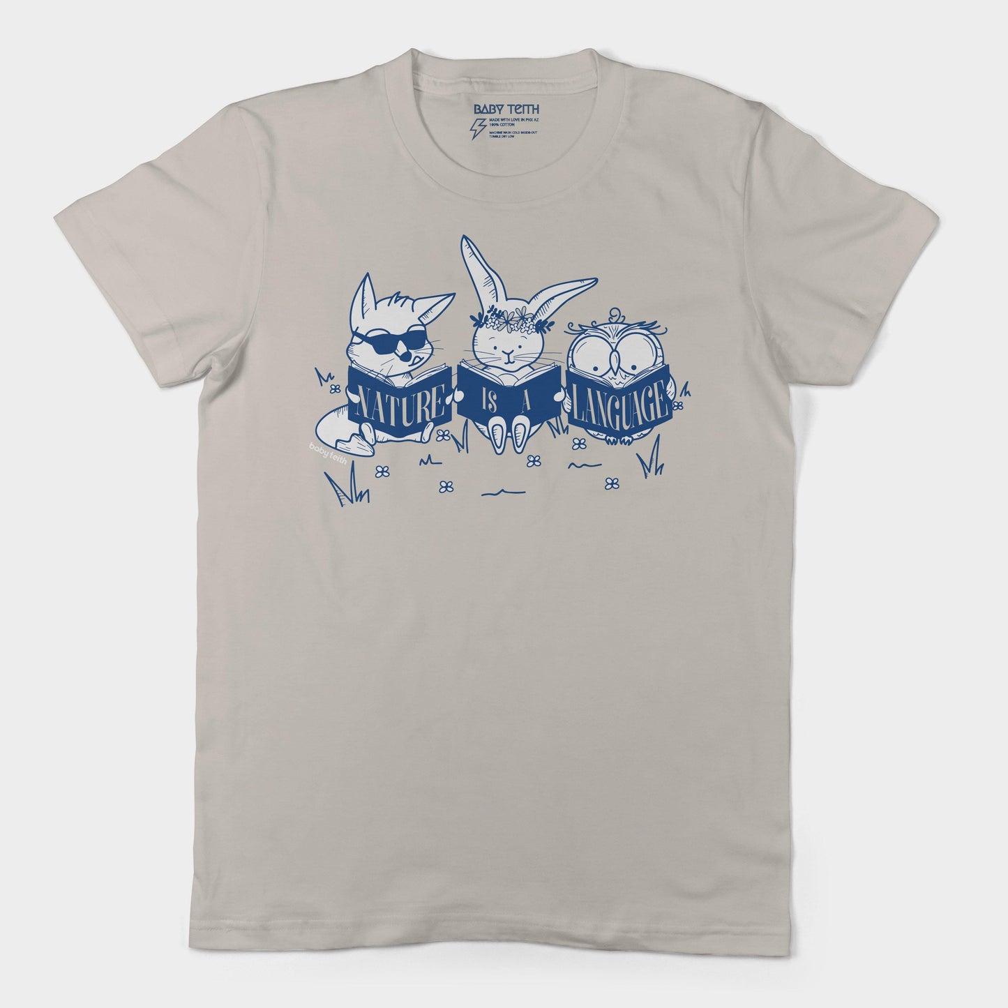 Nature Is A Language Unisex Crewneck for Adults - Baby Teith